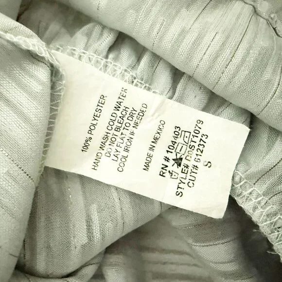 BLU PEPPER x ANTHROPOLOGIE | Blue Gold Button Back Peplum Top Blouse | Small - Picture 9 of 9